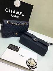 Forubags Chanel calfskin caviar leather 25cm Flap Royal blue gold/silver hardware 1112 - 2