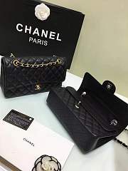 Forubags Chanel calfskin caviar leather 25cm Flap black gold/silver hardware 1112 - 6