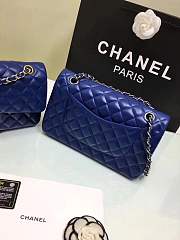 Forubags Chanel lambskin leather 25cm Flap in blue with gold/silver 1112 - 3