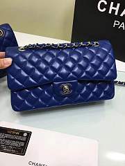 Forubags Chanel lambskin leather 25cm Flap in blue with gold/silver 1112 - 6