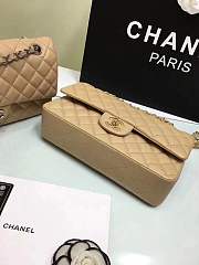 Forubags Chanel lambskin leather 25cm Flap in beige with gold/silver 1112 - 6