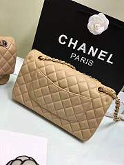 Forubags Chanel lambskin leather 25cm Flap in beige with gold/silver 1112 - 5