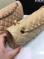Forubags Chanel lambskin leather 25cm Flap in beige with gold/silver 1112 - 4