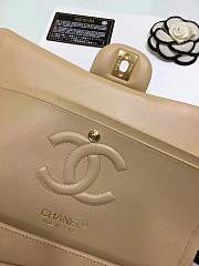 Forubags Chanel lambskin leather 25cm Flap in beige with gold/silver 1112 - 2