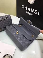 Forubags Chanel lambskin leather 25cm Flap in gray with gold/silver 1112 - 6