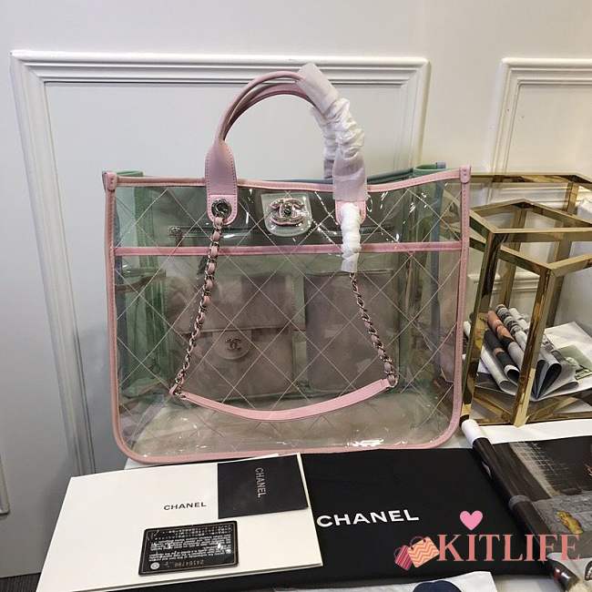 Forubags Chanel SS18 Act2 Pvc Tote bag pink - 1