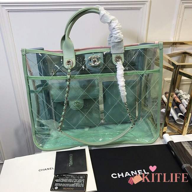 Forubags Chanel SS18 Act2 Pvc Tote bag green - 1