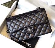 FORUBAGS CHANEL FLAP BAG 23CM Lambskin Leather with silver hardware - 4