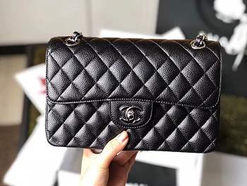 FORUBAGS CHANEL FLAP BAG 23CM Ball Caviar Calfskin Leather with silver hardware