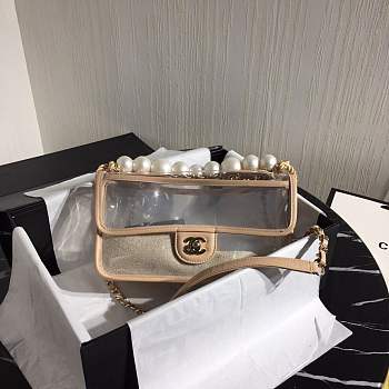 Forubags Chanel Transparent pearl sand bag Beige	