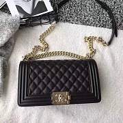 Forubags Chanel Caviar Boy Bag in Black with Gold Hardware - 3