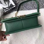 Forubags Chanel Caviar Boy Bag in Green with Gold Hardware - 3