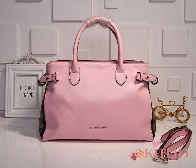 Forubags Burberry The Banner hand bag 34cm pink - 1