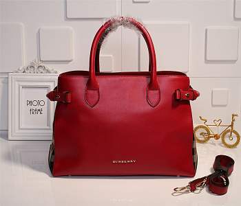 Forubags Burberry The Banner hand bag 34cm Red