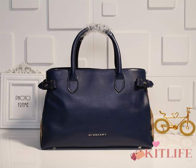 Forubags Burberry The Banner hand bag 34cm royal blue - 1