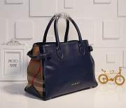 Forubags Burberry The Banner hand bag 34cm royal blue - 5