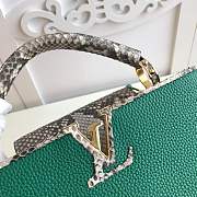 Forubags Louis Vuitton Capucines BB  Python Shoulder green Bag N95384  - 6