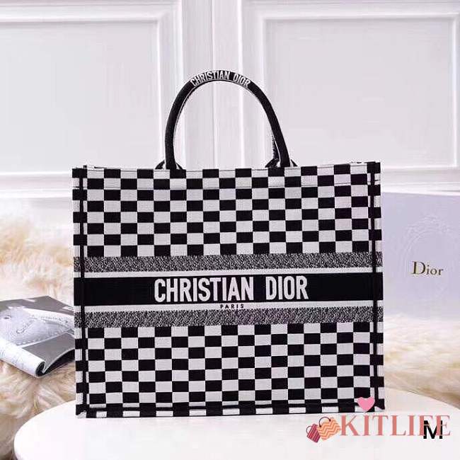 Forubags Dior18 Colored Jacquard Canvas Book Tote - 1