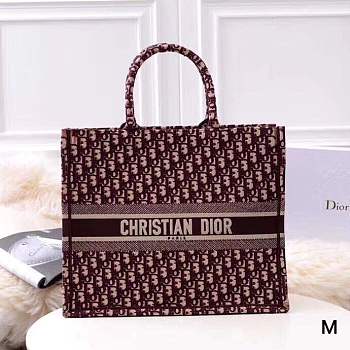 Forubags Dior20 Colored Jacquard Canvas Book Tote