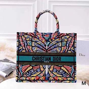 Forubags Dior19 Colored Jacquard Canvas Book Tote