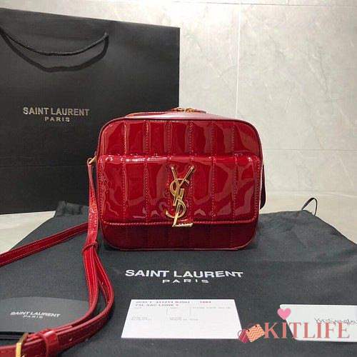 Forubags YSL Vicky Patent Leather SKU: 19011527 red - 1