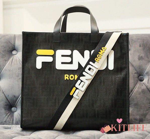 2019Fendi FF shopping bag black - 1