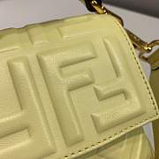 Forubags 2019 Fendi BAGUETTE Lambskin Leather medium Pale Yellow  - 3