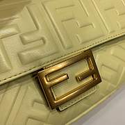 Forubags 2019 Fendi BAGUETTE Lambskin Leather medium Pale Yellow  - 2