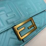 Forubags 2019 Fendi BAGUETTE Lambskin Leather medium blue  - 2