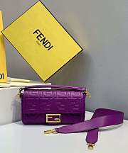 Forubags 2019 Fendi BAGUETTE Lambskin Leather medium purple - 2