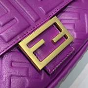 Forubags 2019 Fendi BAGUETTE Lambskin Leather medium purple - 5