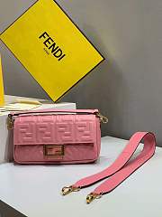 Forubags 2019 Fendi BAGUETTE Lambskin Leather medium pink - 2