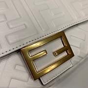 Forubags 2019 Fendi BAGUETTE bag Lambskin Leather medium white - 5