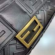 Forubags 2019 Fendi BAGUETTE Lambskin Leather medium black - 5