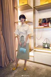 Forubags 2019 Fendi BAGUETTE Lambskin Leather small blue - 5