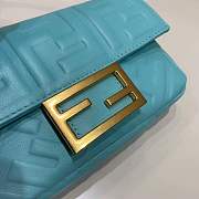 Forubags 2019 Fendi BAGUETTE Lambskin Leather small blue - 2