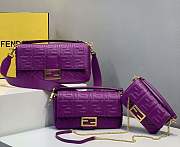 Forubags 2019 Fendi BAGUETTE Lambskin Leather small purple - 6