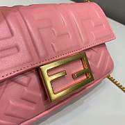 Forubags 2019 Fendi BAGUETTE Lambskin Leather small pink - 2