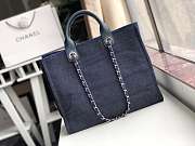  Forubags-1 Chanel Canvas Large Deauville Shopping Bag  - 4