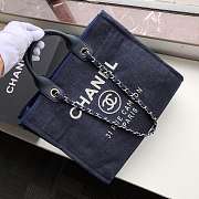  Forubags-1 Chanel Canvas Large Deauville Shopping Bag  - 3