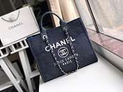  Forubags-1 Chanel Canvas Large Deauville Shopping Bag  - 5