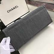 Forubags-4 Chanel Canvas Large Deauville Shopping Bag  - 2