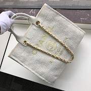 Forubags-6 Chanel Canvas Large Deauville Shopping Bag - 5