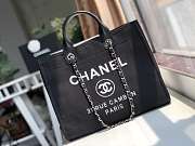 Forubags-7 Chanel Canvas Large Deauville Shopping Bag - 2