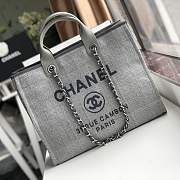 Forubags-9 Chanel Canvas Large Deauville Shopping Bag - 1