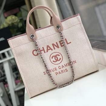 Forubags-10 Chanel Canvas Large Deauville Shopping Bag