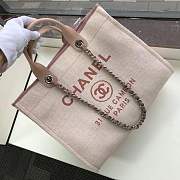 Forubags-10 Chanel Canvas Large Deauville Shopping Bag - 5