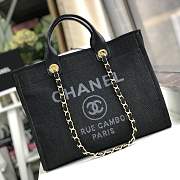 Forubags-11 Chanel Canvas Large Deauville Shopping Bag - 1