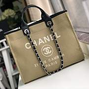 Forubags-12 Chanel Canvas Large Deauville Shopping Bag - 1