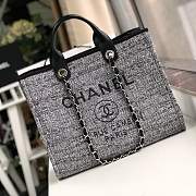 Forubags-13 Chanel Canvas Large Deauville Shopping Bag - 1